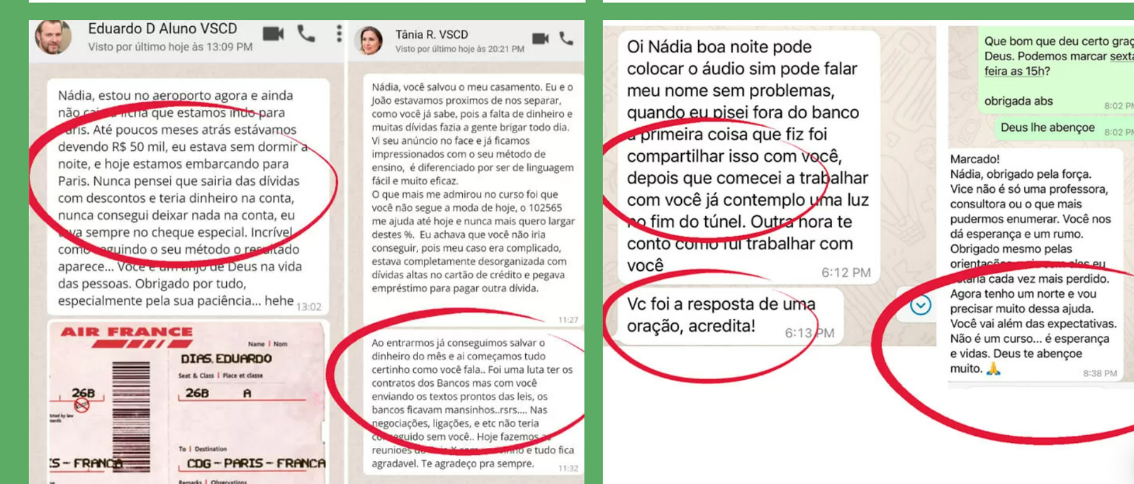 Comentários de alunos Viva Sempre com Dinheiro