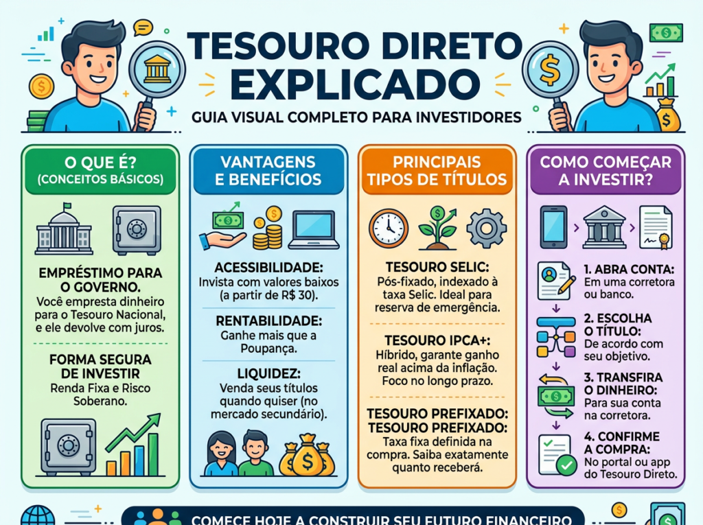 Como investir no Tesouro Direto a partir de R$30