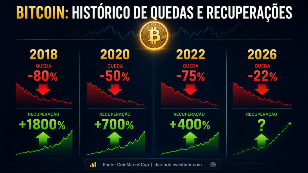 Bitcoin caiu 22% em 2026 - o que fazer