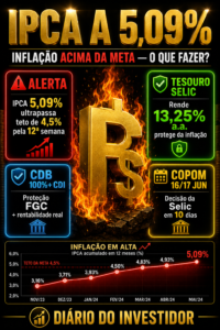 IPCA a 5,09%: inflação acima da meta — como proteger seu dinheiro em 2026